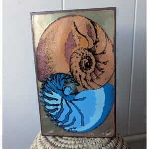 Houston Llew Spiritile No. 201 Nautilus Retired RARE Glass on Copper